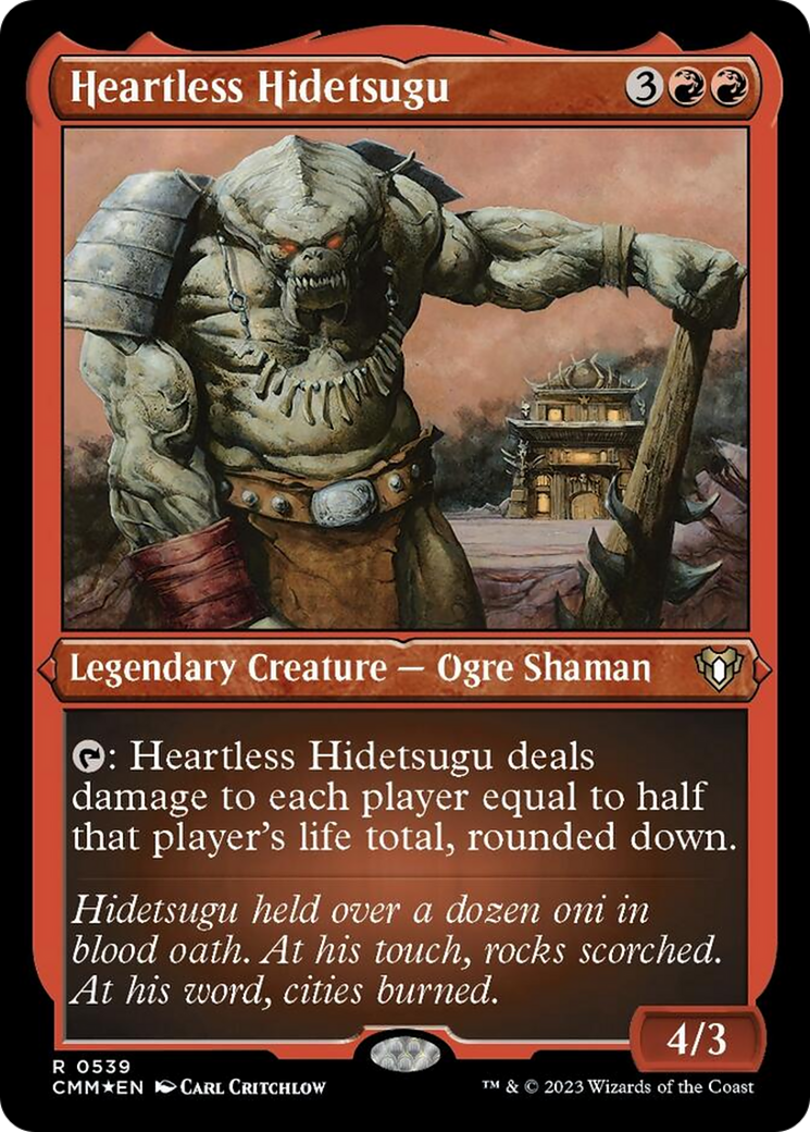 Heartless Hidetsugu (Foil Etched) [Commander Masters] | L.A. Mood Comics and Games