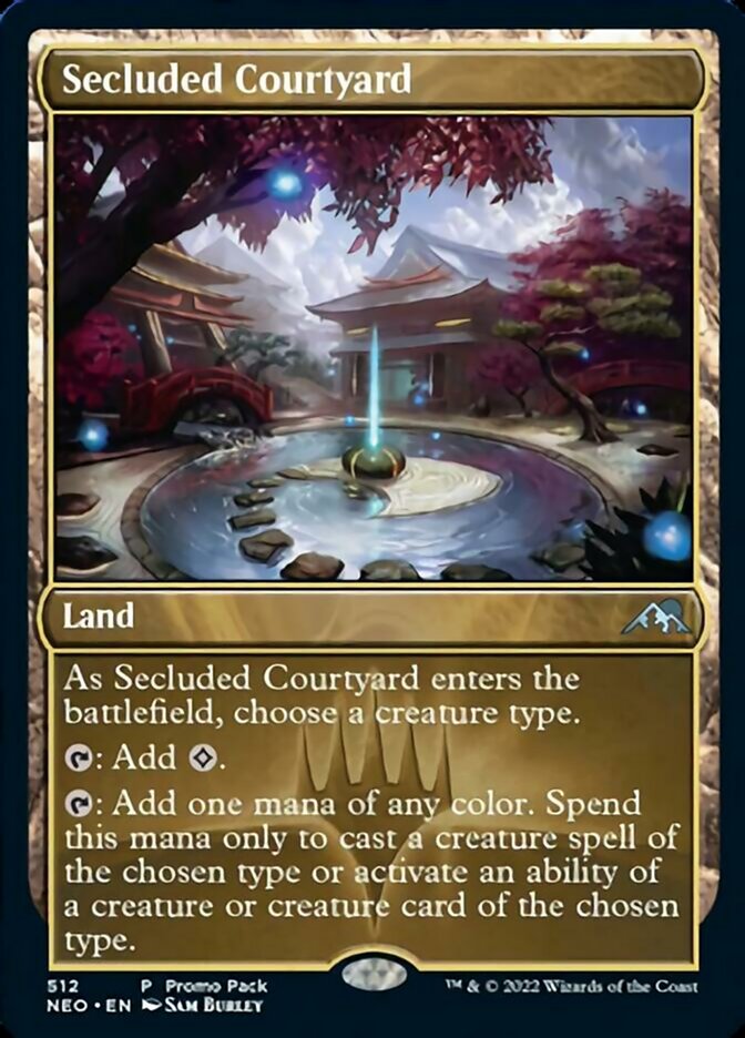 Secluded Courtyard (Promo Pack) [Kamigawa: Neon Dynasty Promos] | L.A. Mood Comics and Games