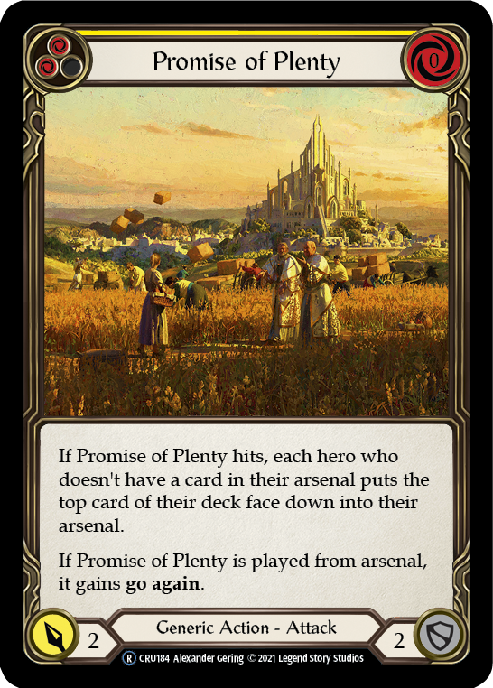 Promise of Plenty (Yellow) [U-CRU184] (Crucible of War Unlimited)  Unlimited Normal | L.A. Mood Comics and Games