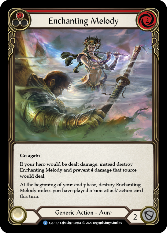 Enchanting Melody (Red) [U-ARC167] (Arcane Rising Unlimited)  Unlimited Rainbow Foil | L.A. Mood Comics and Games