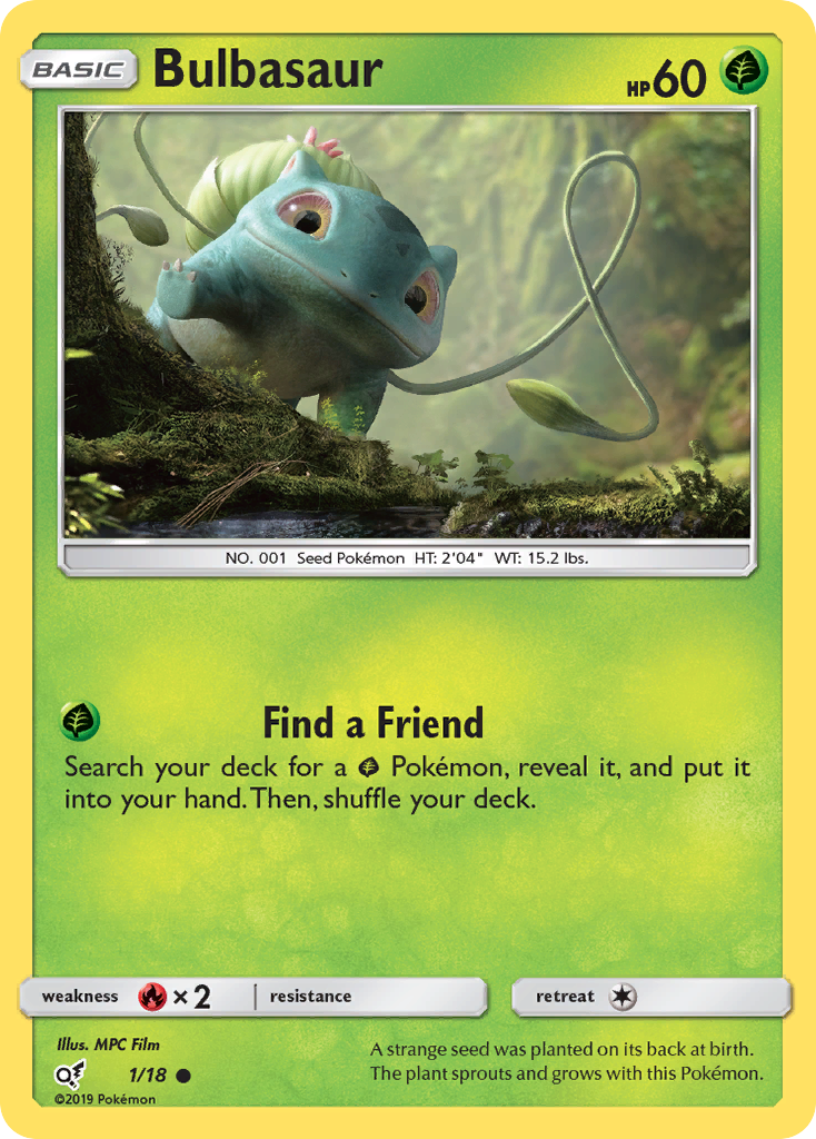 Bulbasaur (1/18) [Sun & Moon: Detective Pikachu] | L.A. Mood Comics and Games