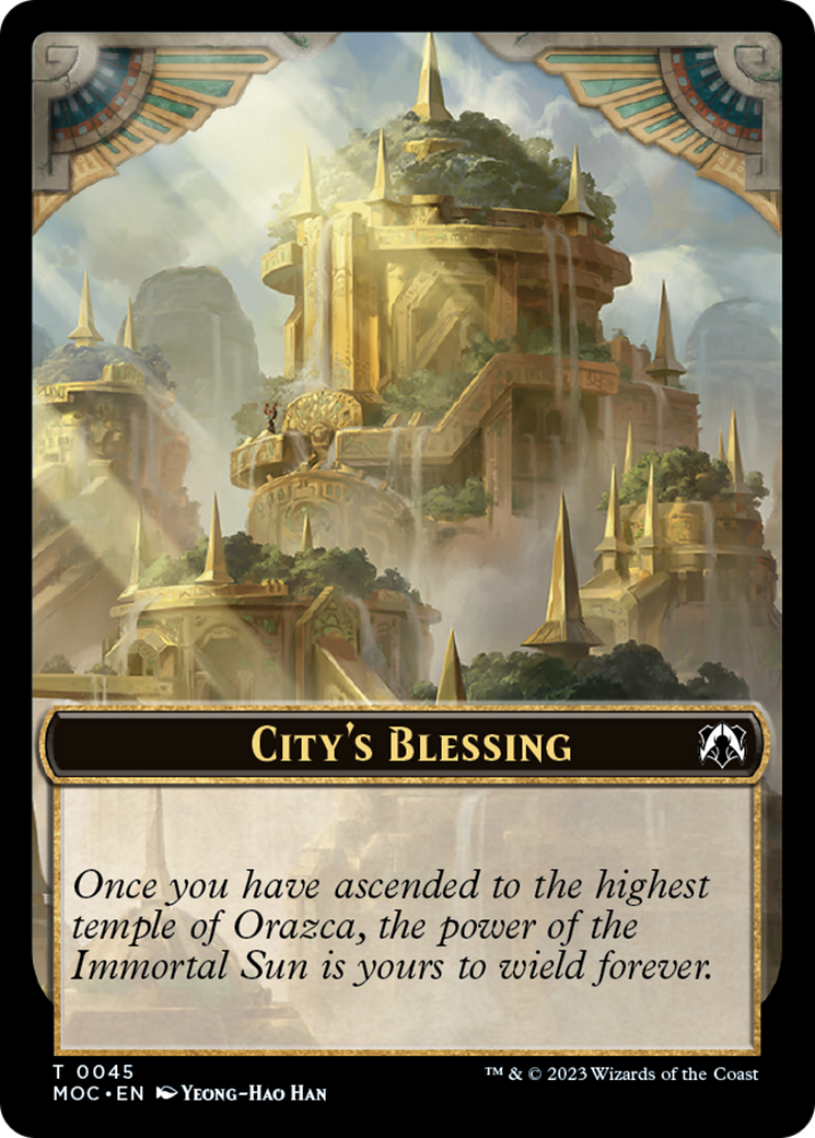 Elephant // City's Blessing Double-Sided Token [March of the Machine Commander Tokens] | L.A. Mood Comics and Games