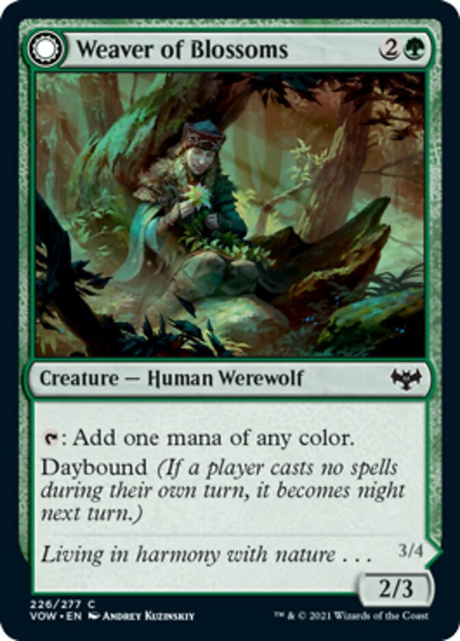 Weaver of Blossoms // Blossom-Clad Werewolf [Innistrad: Crimson Vow] | L.A. Mood Comics and Games