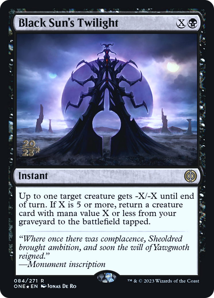 Black Sun's Twilight [Phyrexia: All Will Be One Prerelease Promos] | L.A. Mood Comics and Games