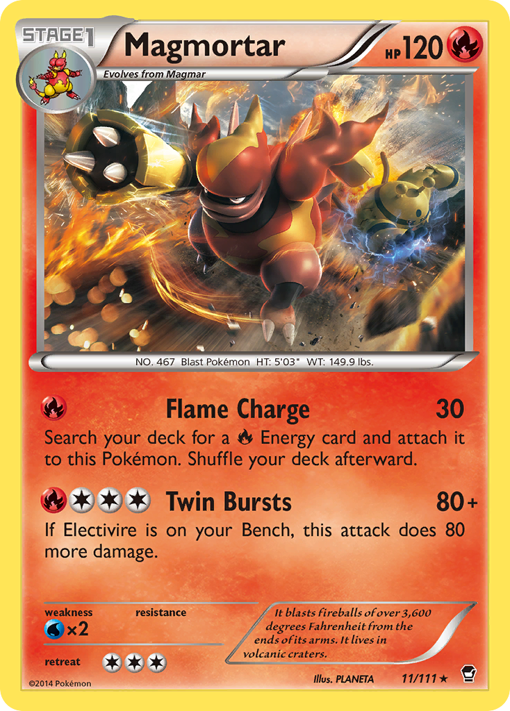 Magmortar (11/111) [XY: Furious Fists] | L.A. Mood Comics and Games