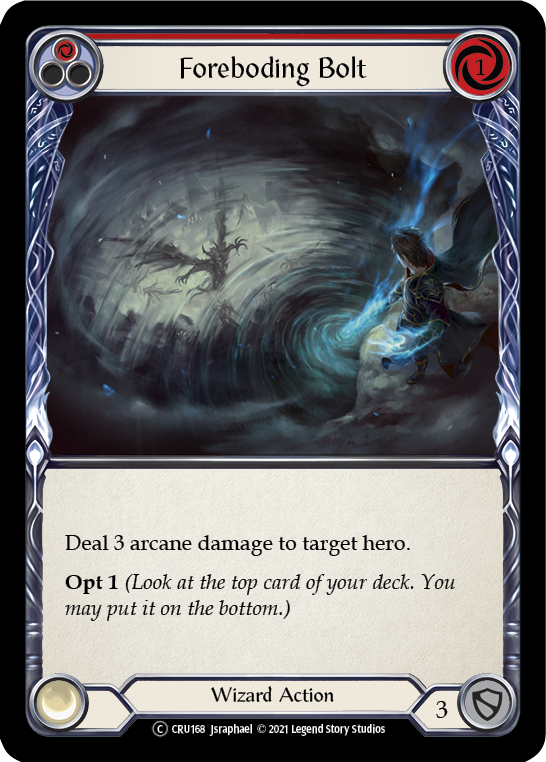 Foreboding Bolt (Red) [U-CRU168] (Crucible of War Unlimited)  Unlimited Normal | L.A. Mood Comics and Games