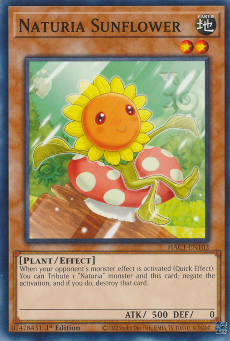 Naturia Sunflower [HAC1-EN102] Common | L.A. Mood Comics and Games
