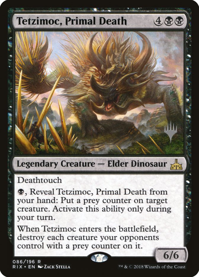 Tetzimoc, Primal Death (Promo Pack) [Rivals of Ixalan Promos] | L.A. Mood Comics and Games