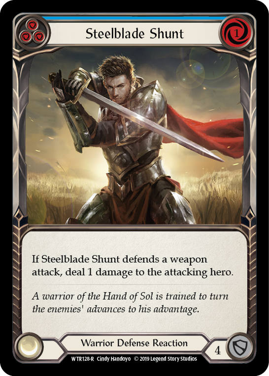 Steelblade Shunt (Blue) [WTR128-R] (Welcome to Rathe)  Alpha Print Rainbow Foil | L.A. Mood Comics and Games