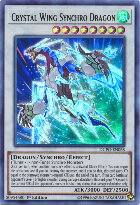 Crystal Wing Synchro Dragon [DUPO-EN068] Ultra Rare | L.A. Mood Comics and Games