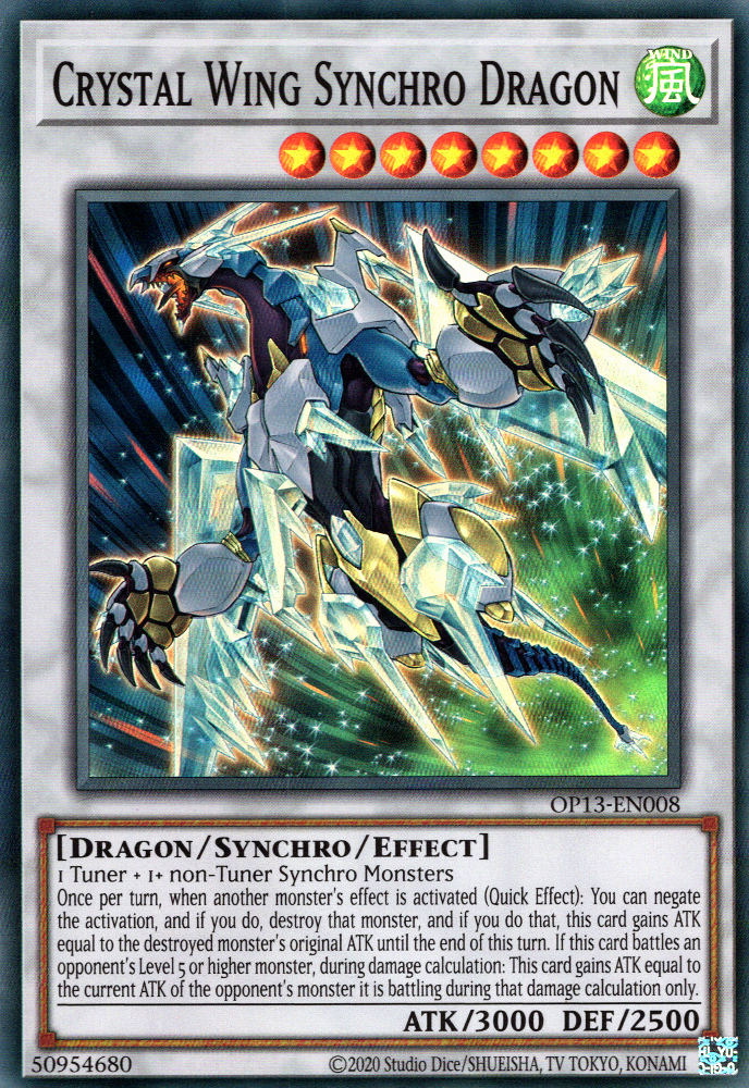 Crystal Wing Synchro Dragon [OP13-EN008] Super Rare | L.A. Mood Comics and Games