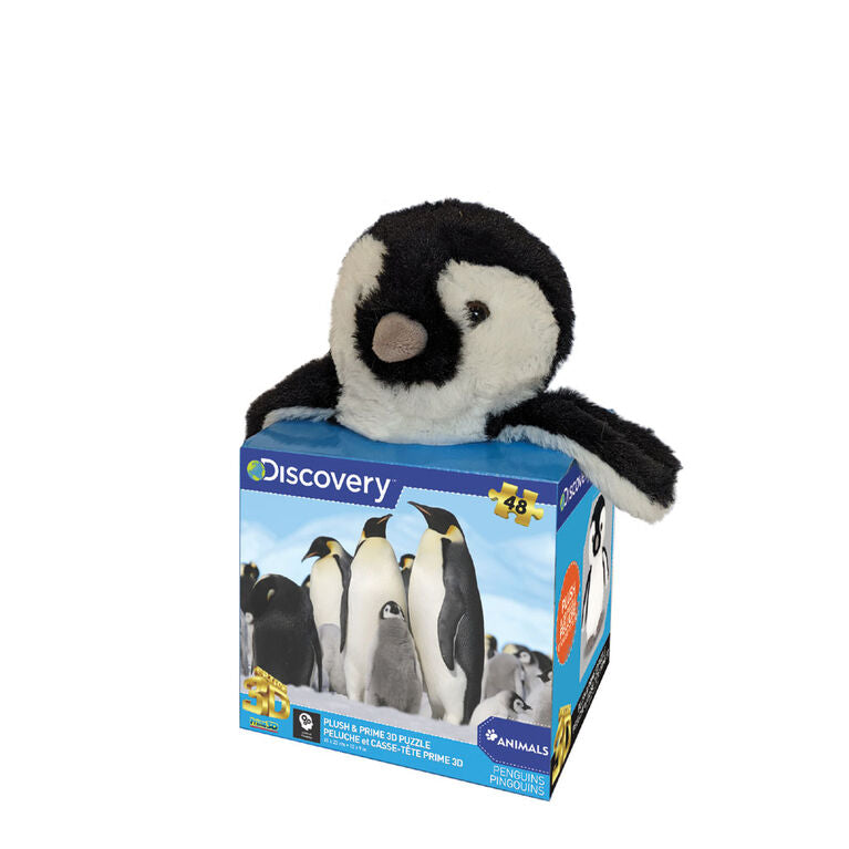 Prime 3D: Discovery Penguins Puzzle with Plush - 48 pieces | L.A. Mood Comics and Games
