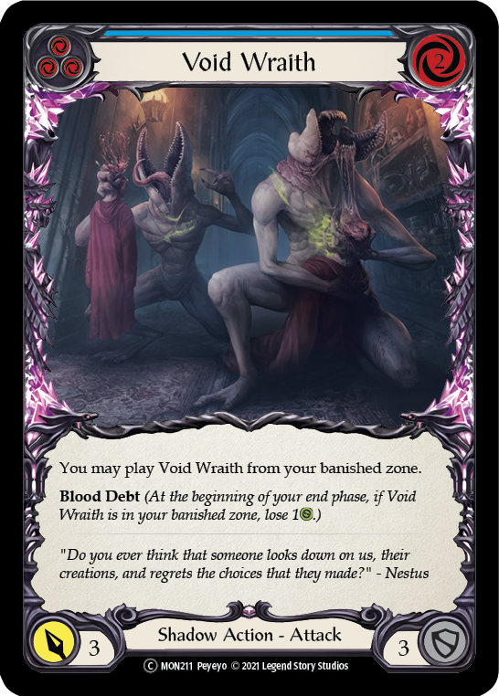 Void Wraith (Blue) [U-MON211-RF] (Monarch Unlimited)  Unlimited Rainbow Foil | L.A. Mood Comics and Games