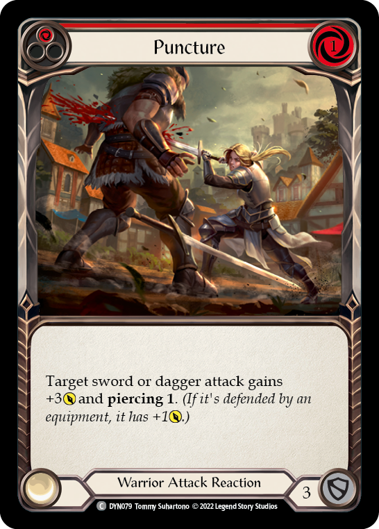 Puncture (Red) [DYN079] (Dynasty)  Rainbow Foil | L.A. Mood Comics and Games
