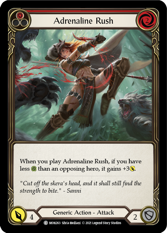 Adrenaline Rush (Red) [MON263-RF] (Monarch)  1st Edition Rainbow Foil | L.A. Mood Comics and Games