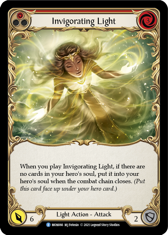 Invigorating Light (Red) [MON066-RF] (Monarch)  1st Edition Rainbow Foil | L.A. Mood Comics and Games