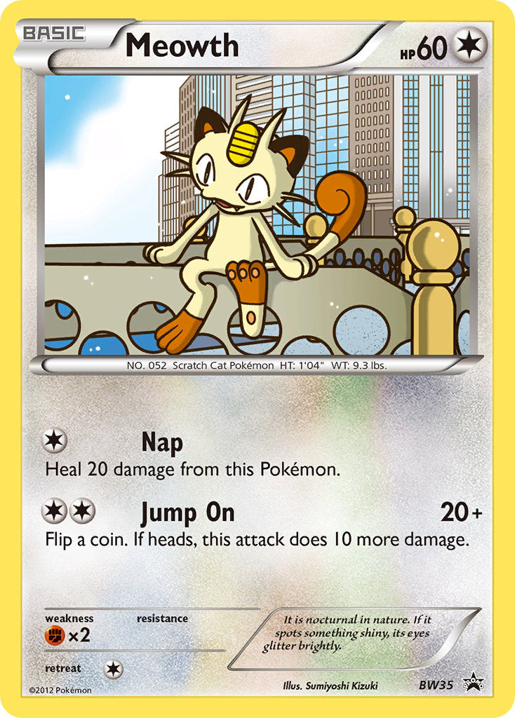 Meowth (BW35) (Cosmos Holo) [Black & White: Black Star Promos] | L.A. Mood Comics and Games