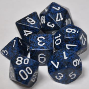 Speckled 7pc Cube Stealth Dice | L.A. Mood Comics and Games