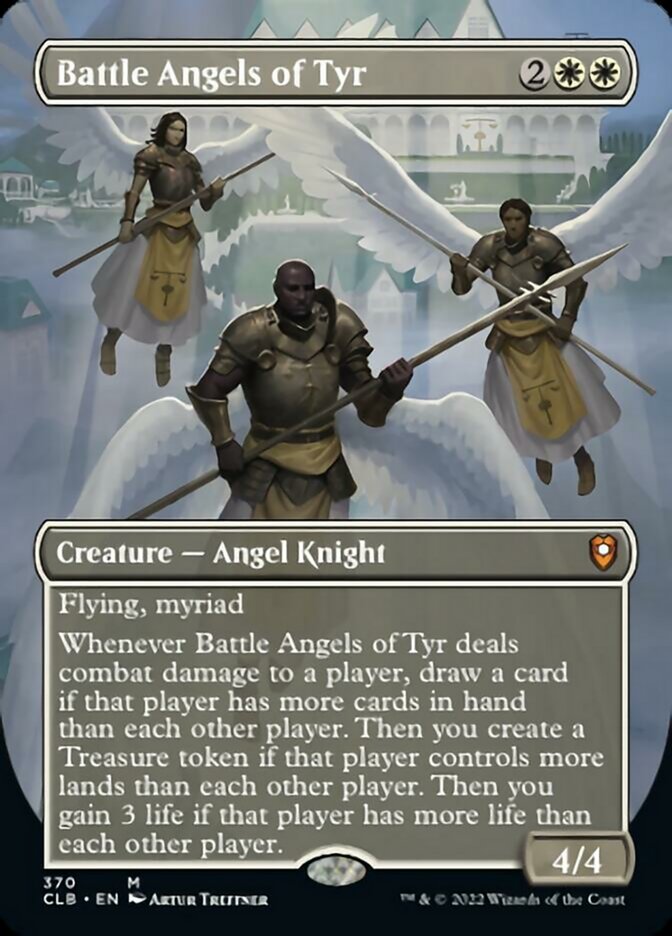 Battle Angels of Tyr (Borderless Alternate Art) [Commander Legends: Battle for Baldur's Gate] | L.A. Mood Comics and Games