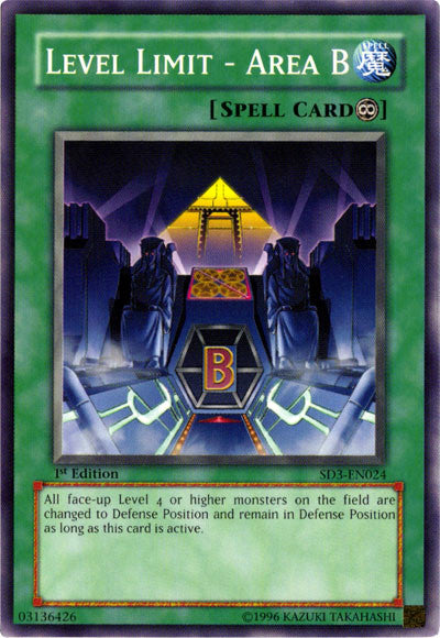 Level Limit - Area B [SD3-EN024] Common | L.A. Mood Comics and Games