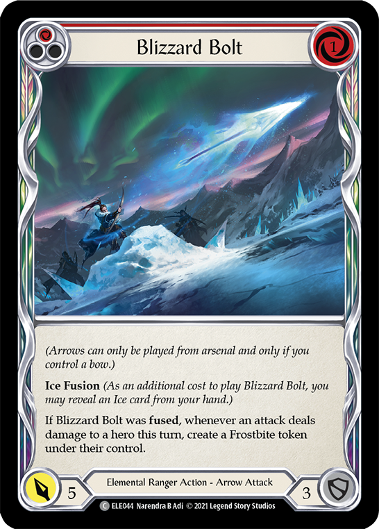 Blizzard Bolt (Red) [ELE044] (Tales of Aria)  1st Edition Rainbow Foil | L.A. Mood Comics and Games