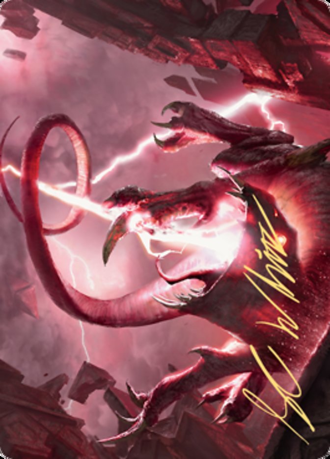 Thundering Rebuke Art Card (Gold-Stamped Signature) [Zendikar Rising Art Series] | L.A. Mood Comics and Games