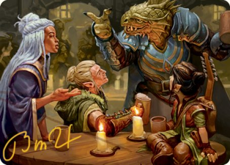 You Meet in a Tavern Art Card (Gold-Stamped Signature) [Dungeons & Dragons: Adventures in the Forgotten Realms Art Series] | L.A. Mood Comics and Games