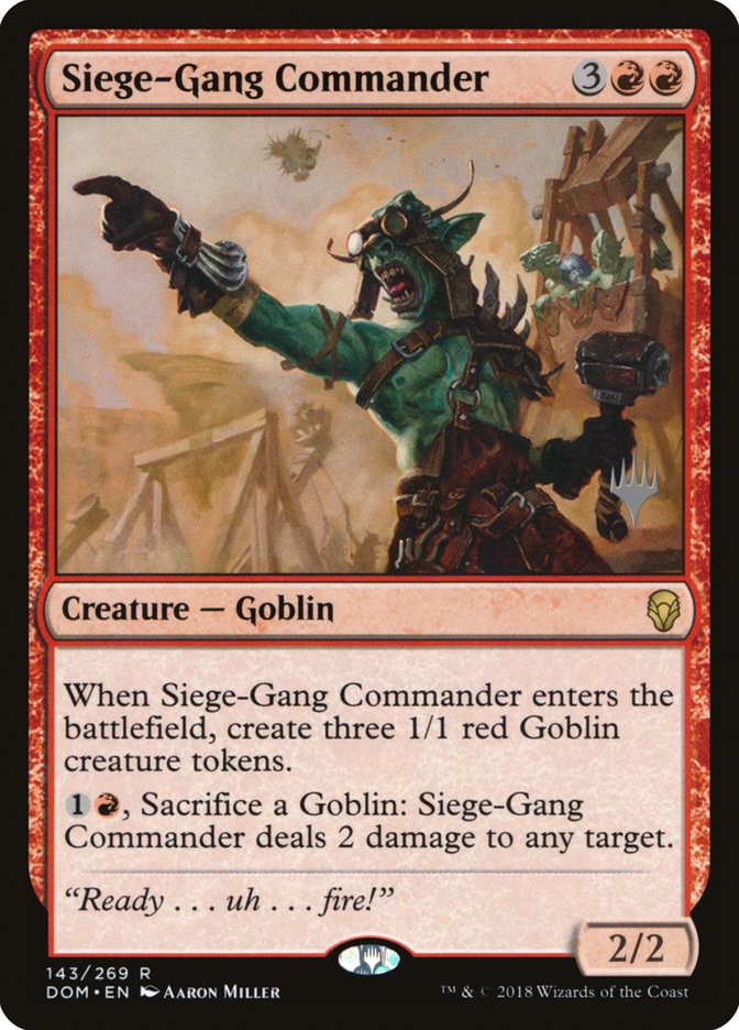 Siege-Gang Commander (Promo Pack) [Dominaria Promos] | L.A. Mood Comics and Games