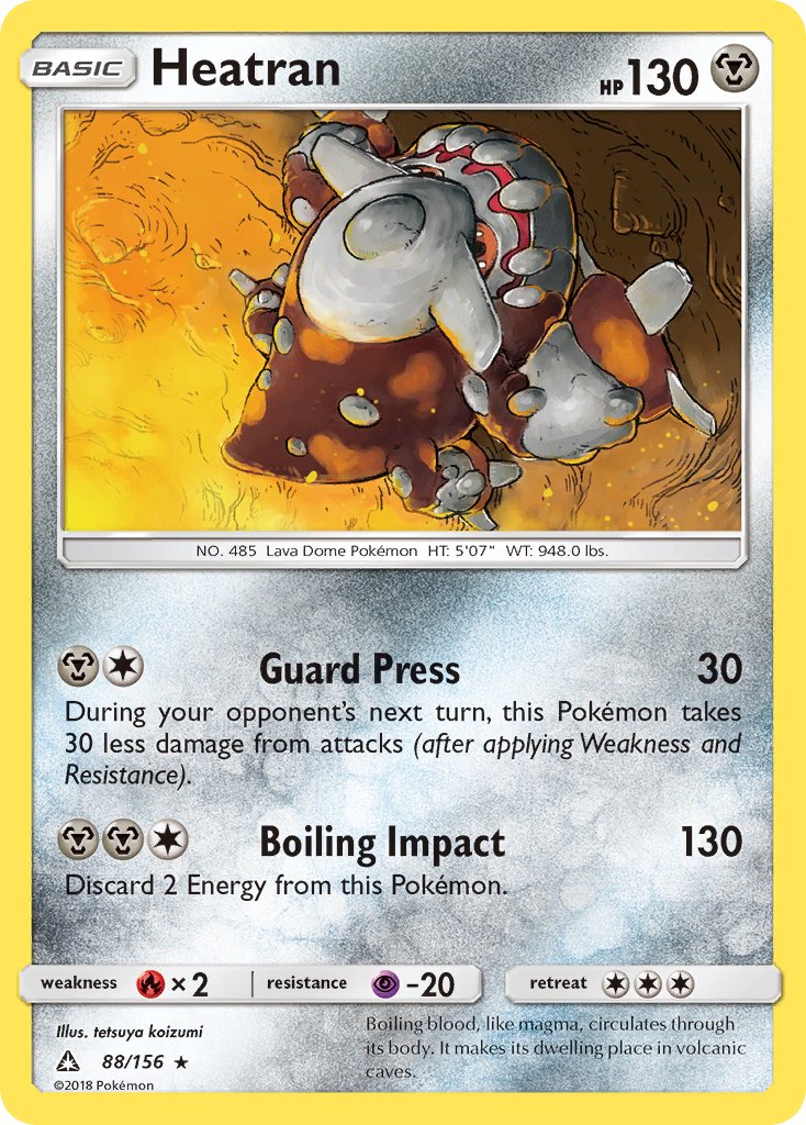 Heatran (88/156) (Prerelease Kit Exclusive) (Theme Deck Exclusive) [Sun & Moon: Ultra Prism] | L.A. Mood Comics and Games