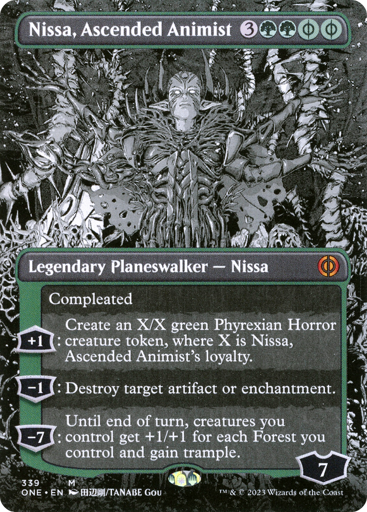 Nissa, Ascended Animist (Borderless Manga) [Phyrexia: All Will Be One] | L.A. Mood Comics and Games