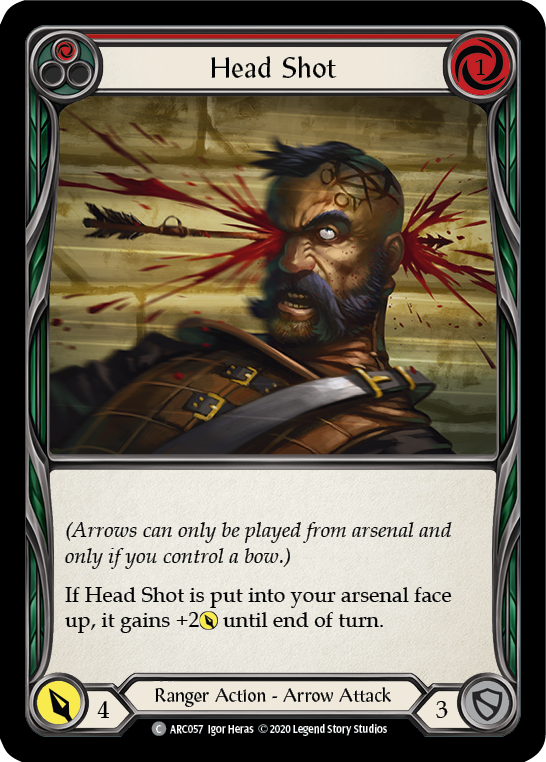 Head Shot (Red) [U-ARC057] (Arcane Rising Unlimited)  Unlimited Rainbow Foil | L.A. Mood Comics and Games