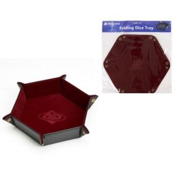 SD Dice Tray Hexagon - Burgundy w/ Copper | L.A. Mood Comics and Games
