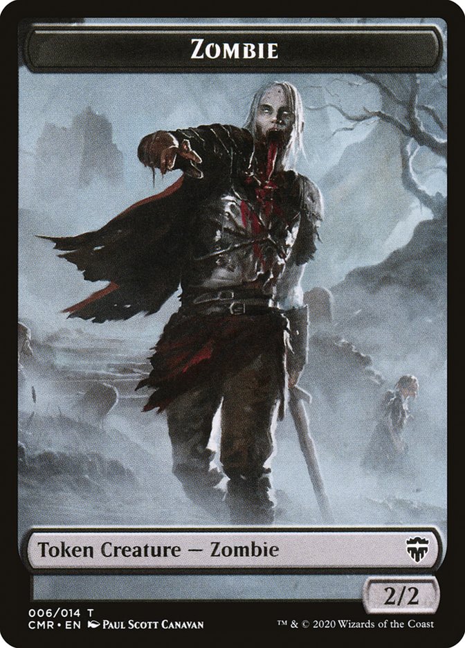 Elf Warrior // Zombie Double-Sided Token [Commander Legends Tokens] | L.A. Mood Comics and Games