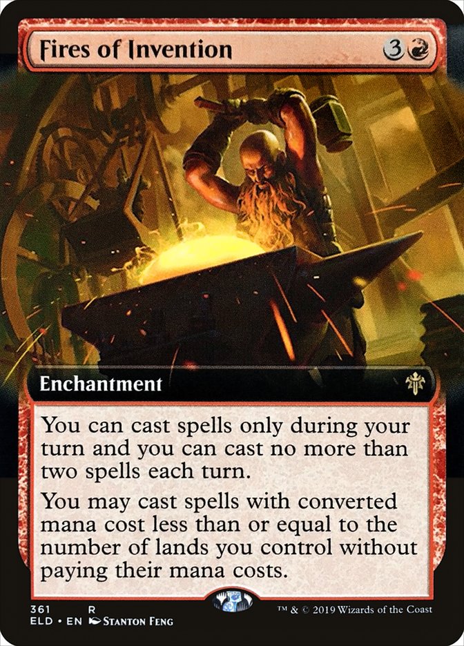 Fires of Invention (Extended Art) [Throne of Eldraine] | L.A. Mood Comics and Games