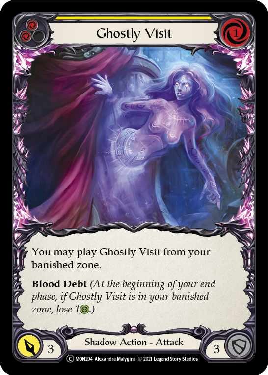 Ghostly Visit (Yellow) [U-MON204-RF] (Monarch Unlimited)  Unlimited Rainbow Foil | L.A. Mood Comics and Games