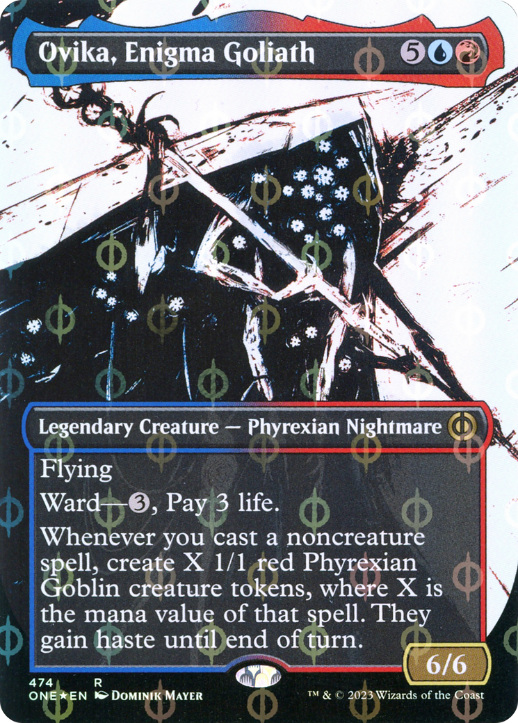 Ovika, Enigma Goliath (Borderless Ichor Step-and-Compleat Foil) [Phyrexia: All Will Be One] | L.A. Mood Comics and Games