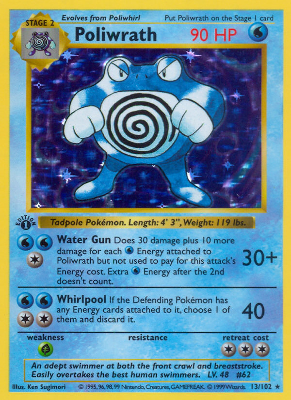 Poliwrath (13/102) (Shadowless) [Base Set 1st Edition] | L.A. Mood Comics and Games
