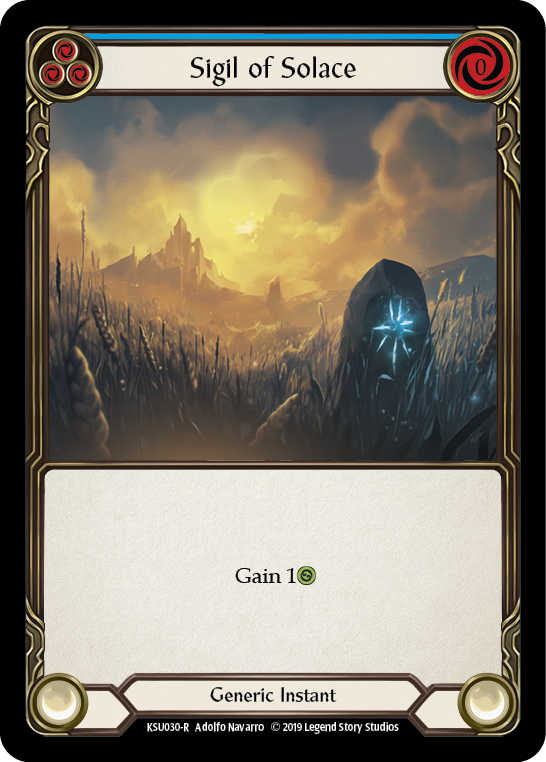 Sigil of Solace (Blue) [KSU030-R] (Katsu Hero Deck)  1st Edition Normal | L.A. Mood Comics and Games
