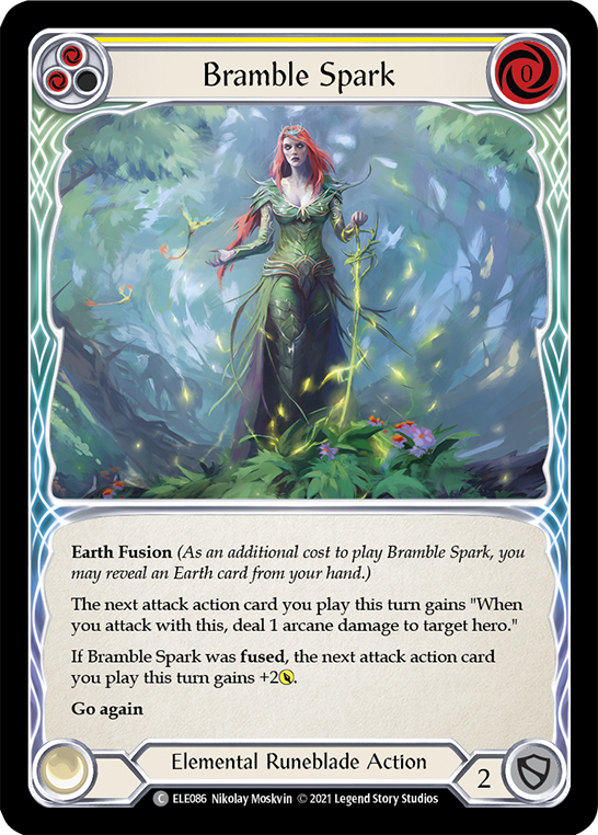 Bramble Spark (Yellow) [ELE086] (Tales of Aria)  1st Edition Rainbow Foil | L.A. Mood Comics and Games