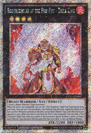 Brotherhood of the Fire Fist - Tiger King [CT11-EN001] Secret Rare | L.A. Mood Comics and Games