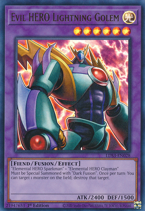 Evil HERO Lightning Golem [LDS3-EN028] Ultra Rare | L.A. Mood Comics and Games