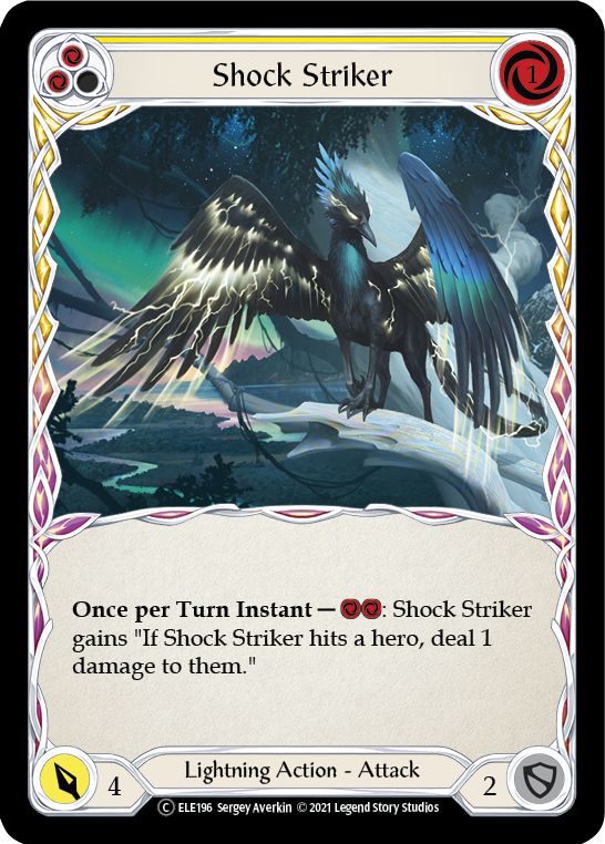 Shock Striker (Yellow) [U-ELE196] (Tales of Aria Unlimited)  Unlimited Rainbow Foil | L.A. Mood Comics and Games