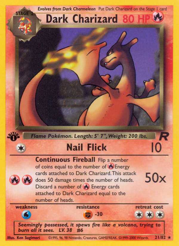 Dark Charizard (21/82) [Team Rocket 1st Edition] | L.A. Mood Comics and Games