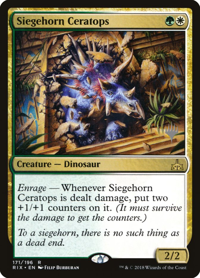 Siegehorn Ceratops (Promo Pack) [Rivals of Ixalan Promos] | L.A. Mood Comics and Games