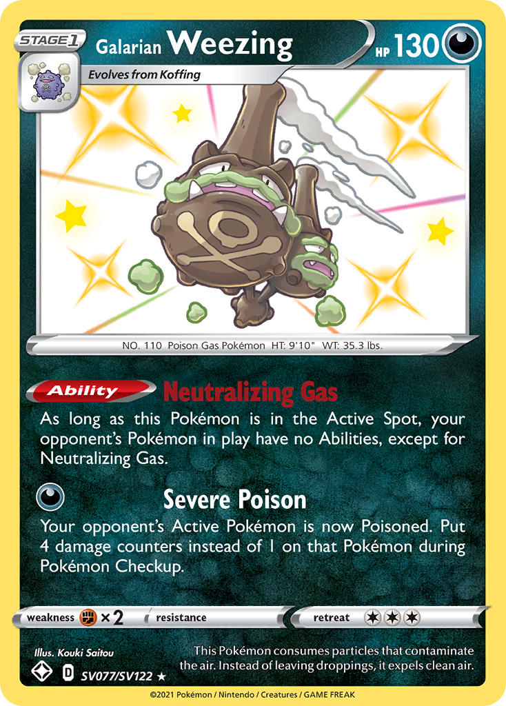 Galarian Weezing (SV077/SV122) [Sword & Shield: Shining Fates] | L.A. Mood Comics and Games