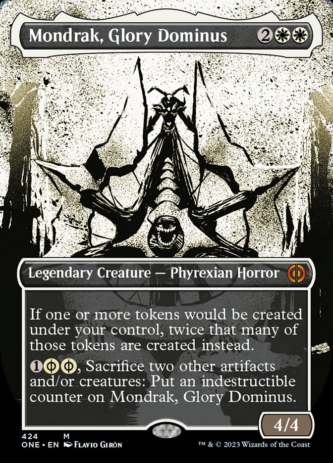 Mondrak, Glory Dominus (Borderless Ichor Step-and-Compleat Foil) [Phyrexia: All Will Be One] | L.A. Mood Comics and Games