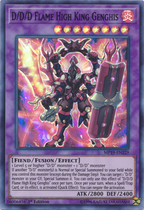 D/D/D Flame High King Genghis [MP19-EN229] Super Rare | L.A. Mood Comics and Games