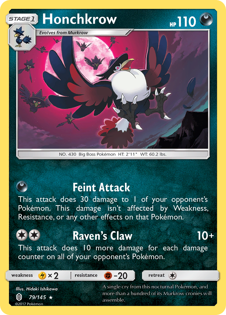 Honchkrow (79/145) [Sun & Moon: Guardians Rising] | L.A. Mood Comics and Games