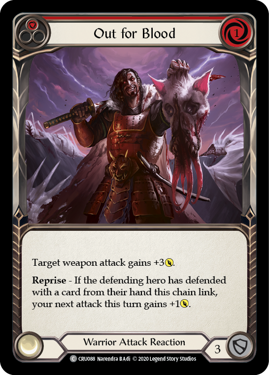 Out for Blood (Red) [CRU088] (Crucible of War)  1st Edition Rainbow Foil | L.A. Mood Comics and Games