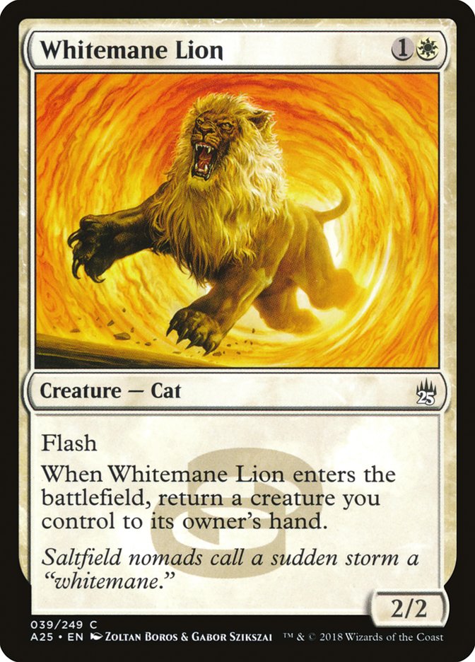 Whitemane Lion [Masters 25] | L.A. Mood Comics and Games